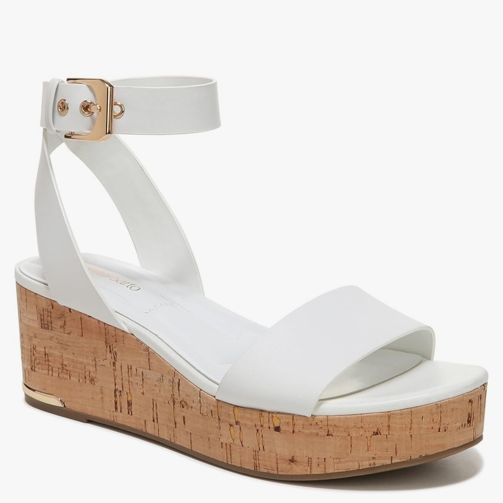 Franco Sarto Presley Elegant White Sandals